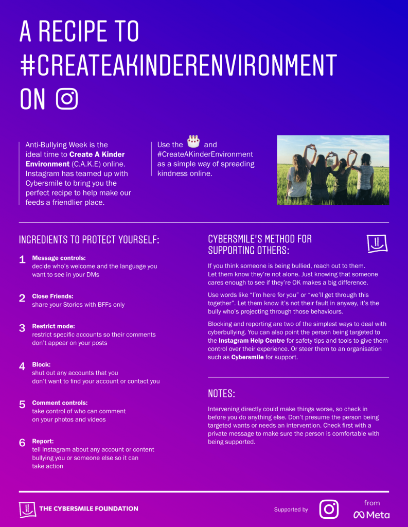 Cybersmile And Instagram Partner To #CreateAKinderEnvironment And Mark ...